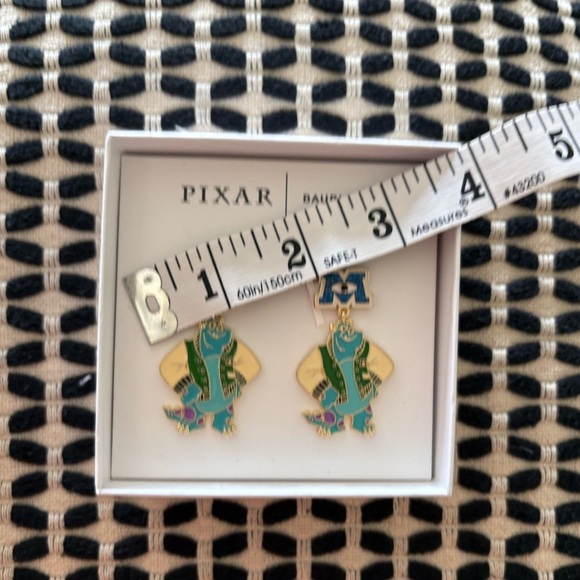 🎓 Monsters University Sulley Drop Earrings Green, Gold | Pixar x BaubleBar | NWT - Picture 2 of 4